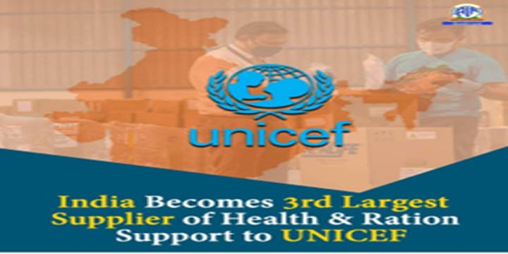 India Becomes Third Largest Supplier Of Health & Nutrition Support To Unicef