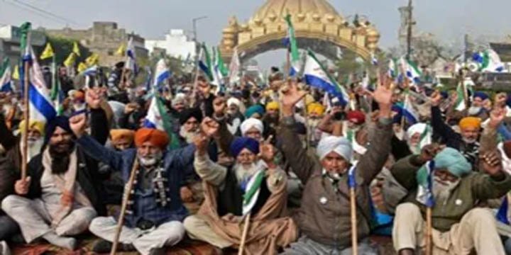 The issue raised by protesting Punjab farmers demanding India's exit from WTO: