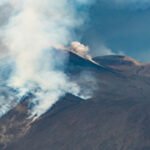 Recent massive eruption of Mount Etna volcano in Italy: