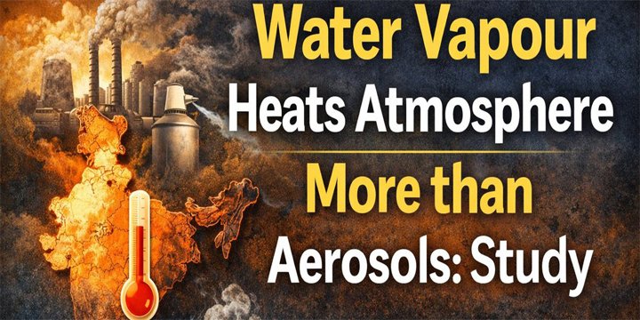 WATER VAPOUR HEATS ATMOSPHERE MORE THAN AEROSOLS