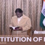 PRESIDENT RELEASES CONSTITUTION IN SANTHALI LANGUAGE