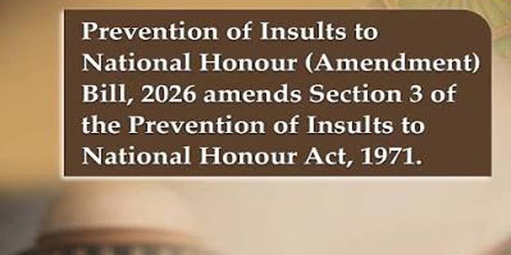 PREVENTION OF INSULTS TO NATIONAL HONOUR (AMENDMENT) BILL, 2026